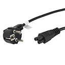 [5901969409888] Lanberg Schuko - IEC C5 Cable 0.18m Μαύρο CA-C5CA-11CC-0018-BK