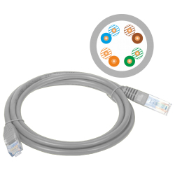 LAN U/UTP Cat.5e Καλώδιο Δικτύου Ethernet 3m Γκρι 1τμχ