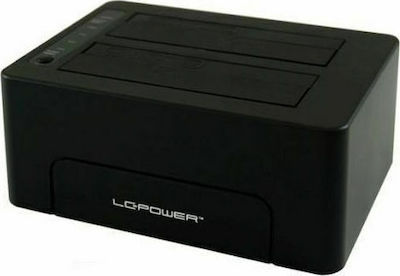 [4260070127038] LC-Power Docking Station για 2 Σκληρούς Δίσκους SATA 2.5" / 3.5" με σύνδεση USB 3.1 / USB-C (LC-DOCK-C)