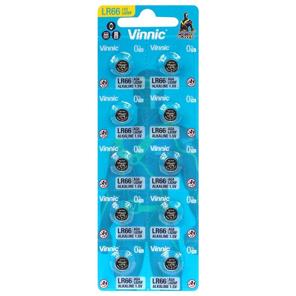 Alkaline mini battery Vinnic G4 / AG4 / L626 / SR626 / 377 / LR66 / LR626