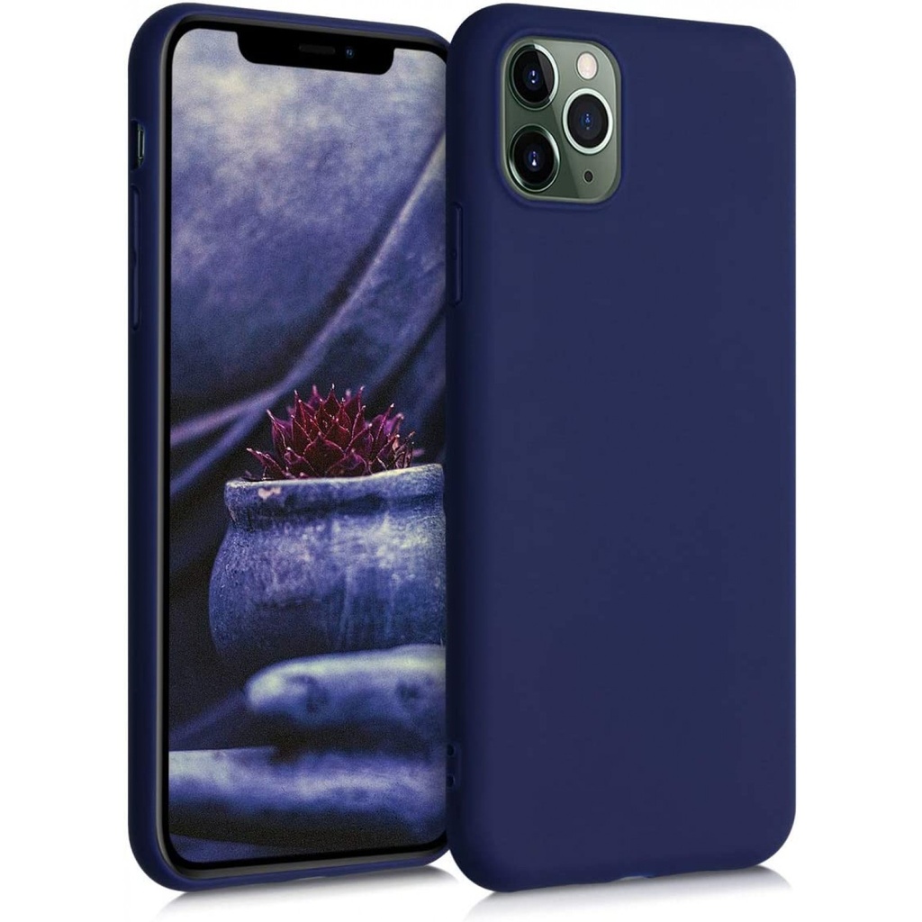 Oem Θήκη Σιλικόνης Matt 1,2mm Για Apple iPhone 11 Pro Max Σκουρο μπλε