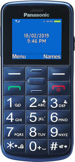 [5025232891863] Panasonic KX-TU110 Dual SIM Κινητό με Μεγάλα Κουμπιά Μπλε
