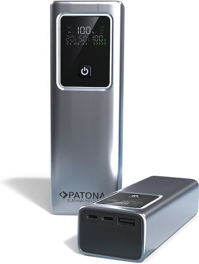 [4055655252362] Patona Luxury One Power Bank 20000mAh με Θύρα USB-A και 2 Θύρες USB-C Power Delivery Γκρι