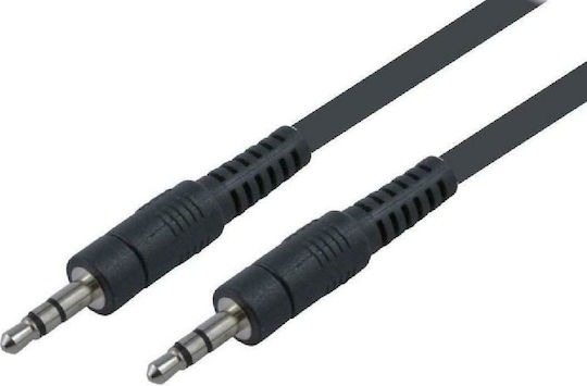 [5210131043745] POWERTECH καλώδιο stereo 3.5mm CAB-J001, AUX, nickel plated, 1.5m, μαύρο