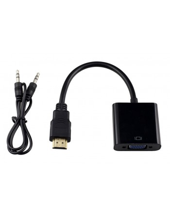 [5210131014868] PT Converter HDMI 19PIN 1.4 ΣΕ vga με audio jack 0,20m black