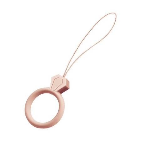 SILICONE PHONE RING DIAMOND LIGHT PINK