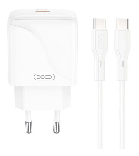 [6920680858941] XO Φορτιστής με Θύρα USB-C και Καλώδιο USB-C - USB-C 20W Power Delivery / Quick Charge 3.0 Λευκός (L141)