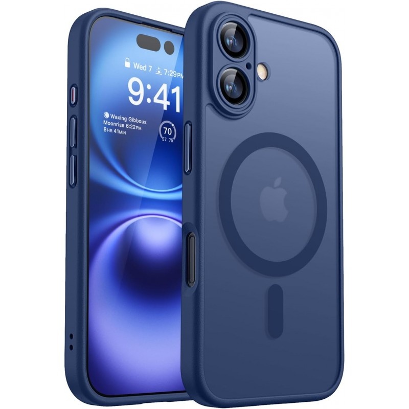 [152477] Θήκη Back Cover Electro Magsafe Ημιδιαφανή Για Apple iPhone 16 5G 6,1" Σκούρο - Μπλε