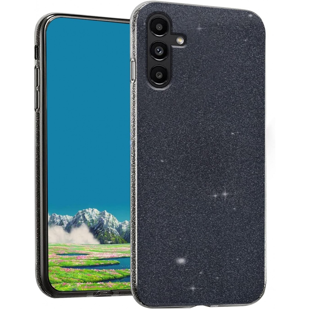 Θήκη Shining Χρυσόσκονη Για Samsung Galaxy A35 5G Μαύρο