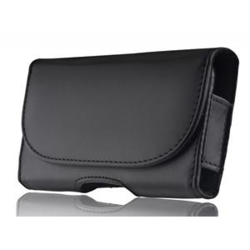 Θήκη Οριζόντια Medium Ancus Δερμάτινη για Smartphone 4,5" έως 5" Ίντσες Μαύρη