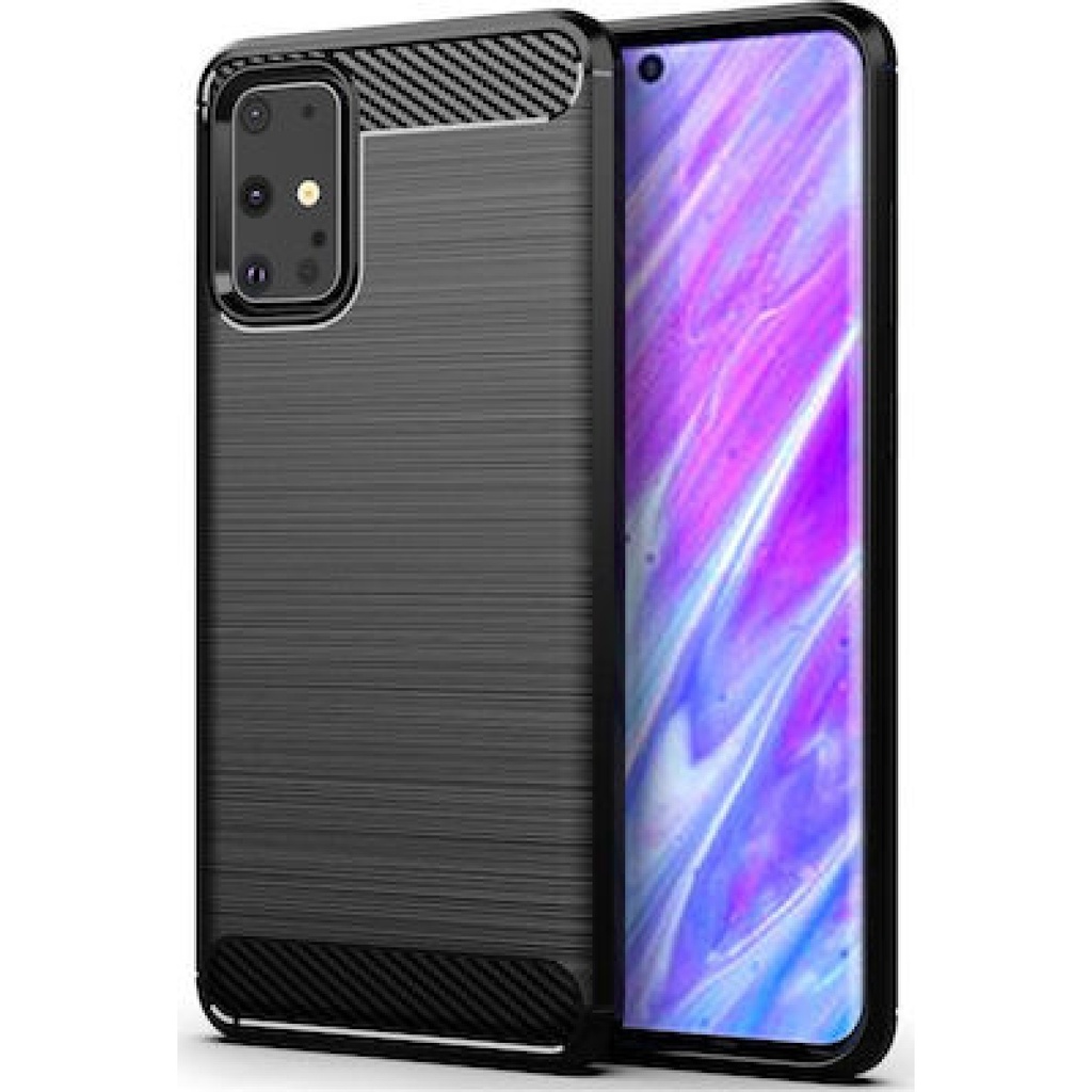 Θήκη Σιλικόνης Carbon Για Samsung Galaxy S20 Plus / S20 Plus 5G Μαύρο