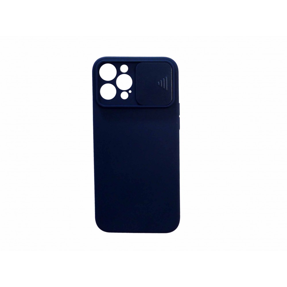Θήκη Σιλικόνης Matt 1,5 mm Με Προστασία Κάμερας Για Apple iPhone 12 Pro Max Μπλε