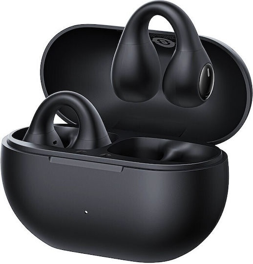 [6932172674335] Baseus Bass 15 Clip Open Ear Bluetooth Handsfree Ακουστικά με Θήκη Φόρτισης Μαύρα