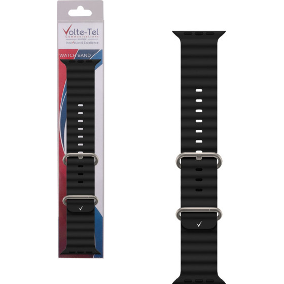 [5205308341359] Λουρακι Ρολογιου Apple Watch 38/40/41mm Ocean Band Loop Black VT107