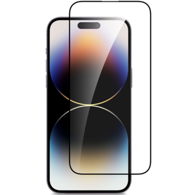 Τζαμάκι Προστασίας Ολόκληρης Οθόνης 9D Apple iPhone 15 Pro Μαύρο (Full Glue Tempered Glass) EU Blister