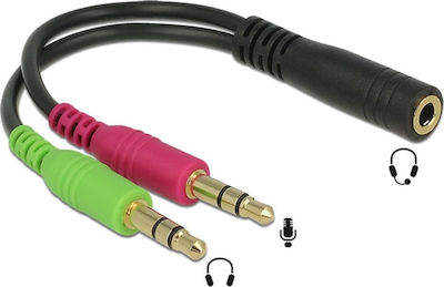 [4043619654598] DELOCK ADAPTER JACK MINI(M)X2 3PIN->JACK(F) 4PIN