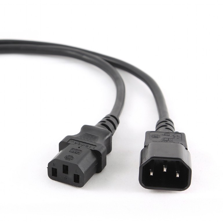 [8716309037884] Gembird power cable Black C14 (PC-189-VDE-3M)