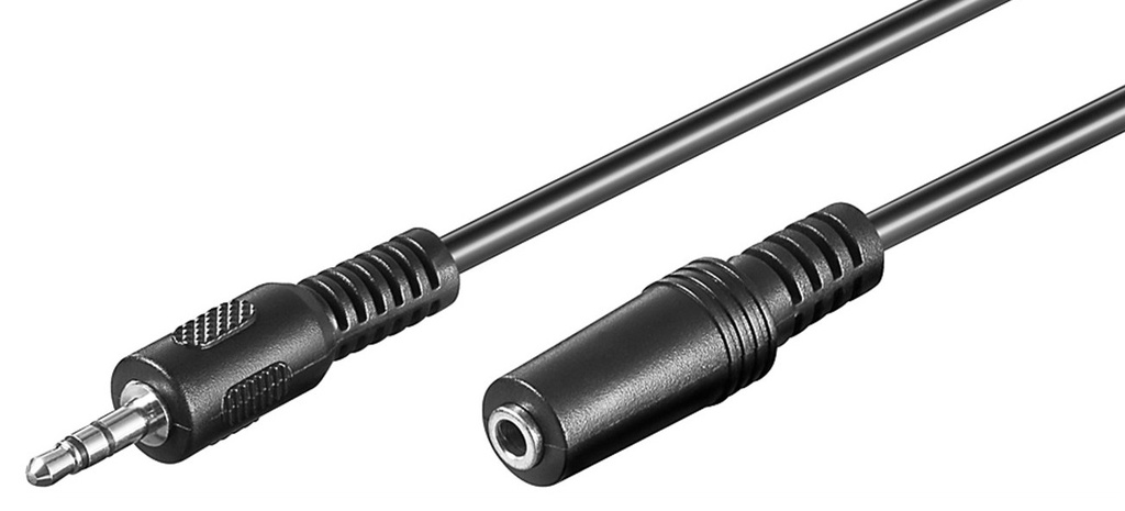 [4040849504327] GOOBAY προέκταση καλωδίου ήχου 3.5mm 50432, 3 pin, 3m, μαύρο